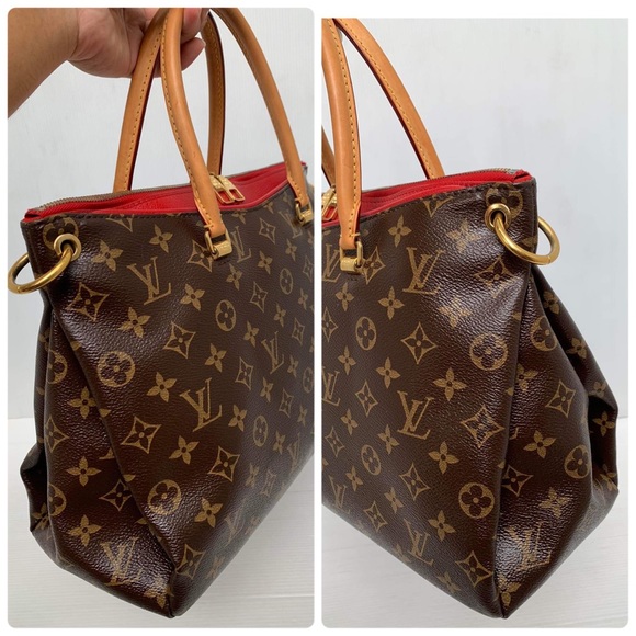 ❤️‍🔥PALLAS MM❤️‍🔥 LOUIS VUITTON Pallas Monogram Canvas Shoulder Bag Red - Picture 10 of 16